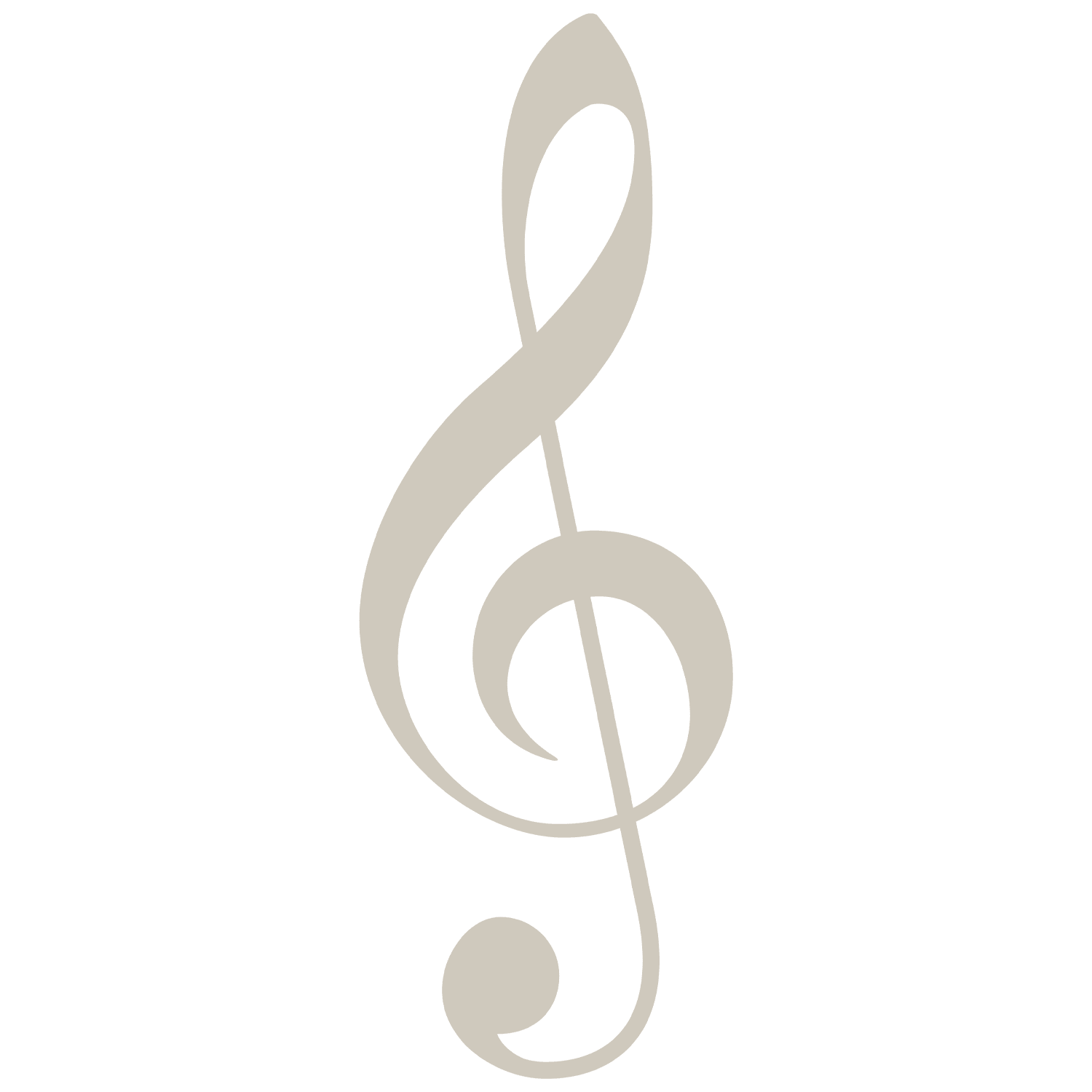 Arts icon - treble clef representing music and the arts
